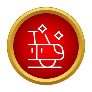 Modern electric train transport vector icon badge Stockillustratie