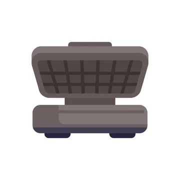 Modern electric waffle maker preparing delicious breakfast Stock Illustration