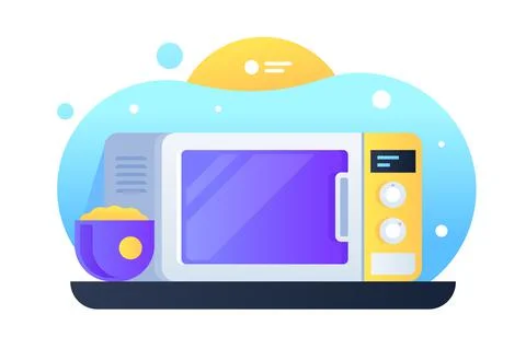 Modern electrical microwave Illustrazione stock