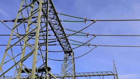 A modern electrical substation 4k video Stock Footage 336515697