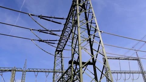 A modern electrical substation 4k video Stock Footage 336515713