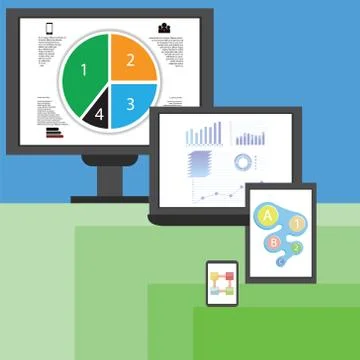 Modern electronic and mobile devices Stock Illustration
