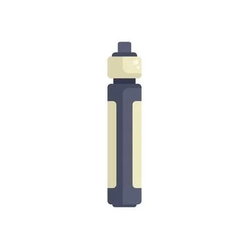 Modern electronic cigarette model standing upright on white background 스톡 일러스트