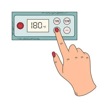 Modern electronic control panel of dryer Stock Illustration