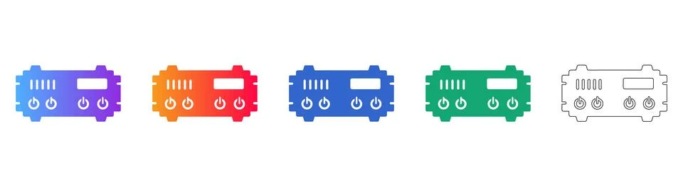 Modern Electronic Device Control Panel Interface Graphic 스톡 일러스트
