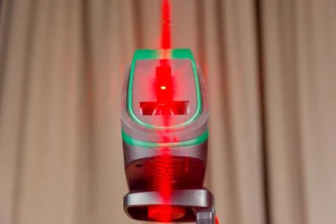 Modern electronic laser plane Builder is a real and irreplaceable assistant i Foto stock