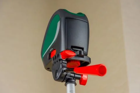 Modern electronic laser plane Builder is a real and irreplaceable assistant i Stock Photos