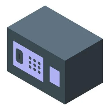 Modern electronic safe protecting valuables and documents Stock Illustration