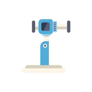 Modern electronic total station on tripod for geodetic works Illustrazione stock