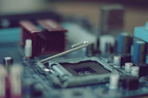 Modern electronics and digital technology concept Stock Photos