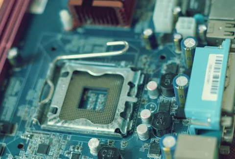 Modern electronics and digital technology concept Stock Photos