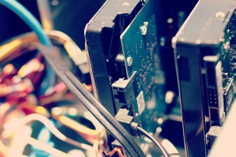 Modern electronics and digital technology concept Stock Photos