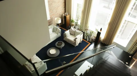 Modern Elegance in a Staircase Stock Footage 40815082
