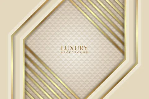 Modern Elegant Diagonal Overlapped Light Yellow Pastel Golden Luxury Background Illustrazione stock