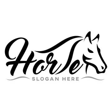 Modern elegant horse logo. Vector illustration Stock Illustration