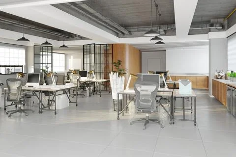 Modern elegant office interior Illustrazione stock