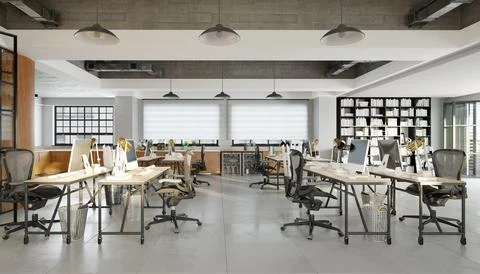 Modern elegant office interior Stock Illustration