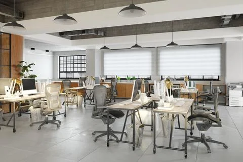 Modern elegant office interior Stock Illustration