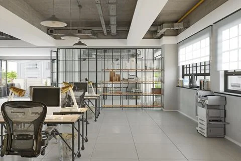 Modern elegant office interior Stock Illustration