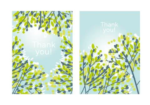 Modern elegant tender spring tree branches Illustrazione stock