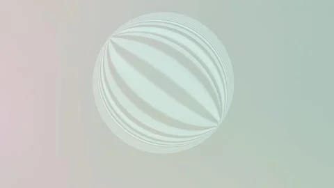 Modern elegant white sphere with curved lines on gradient background Stock Illustration