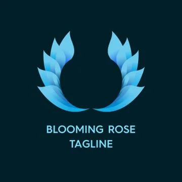 Modern elegant wing gradient logo Stock Illustration