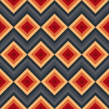 Modern elegant zig zag and rhombus seamless pattern. Stock Illustration