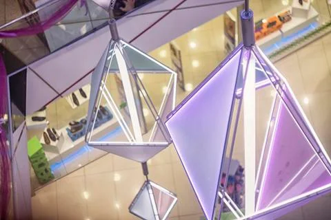 Modern elements hanging 스톡 사진