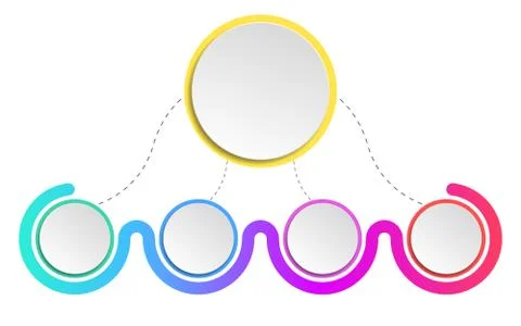 Modern elements infographics. Diagram to show your work. Realistic paper circ Stock Illustration