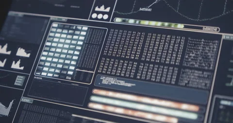 Modern elements interface charts, infographics. Network management data screen Stock Footage 154709879
