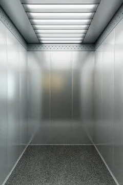 Modern elevator 3d render Illustrazione stock