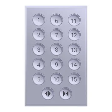 Modern elevator button panel showing floor numbers Stock Illustration