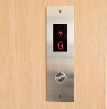A Modern Elevator Control Panel featuring Floor Buttons for convenient acce.. Stock Photos