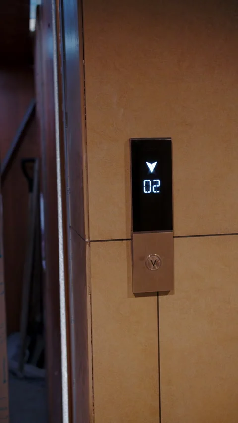 Modern Elevator Control Panel with Floor Display Video stock 301530047