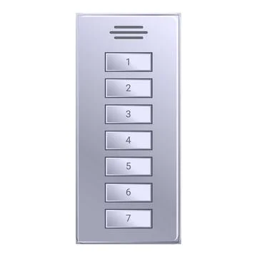 Modern elevator control panel with seven buttons 스톡 일러스트