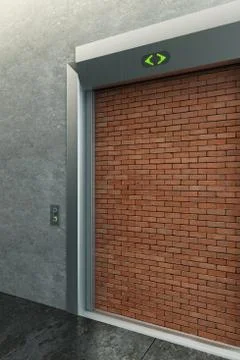 Modern elevator with deadlock Stock Illustration