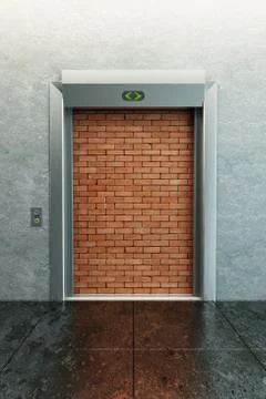 Modern elevator with deadlock Illustrazione stock