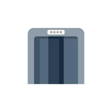 Modern elevator doors closing in office building icon Stock Illustration