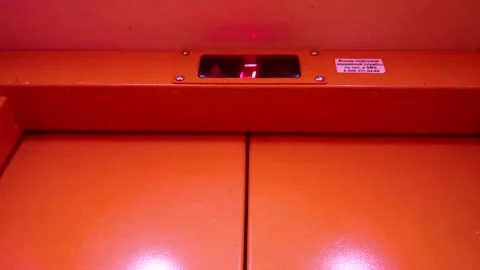Modern Elevator Floor Indicator Display Counting Up And Down Inside Buildin.. Stock Footage 340543039