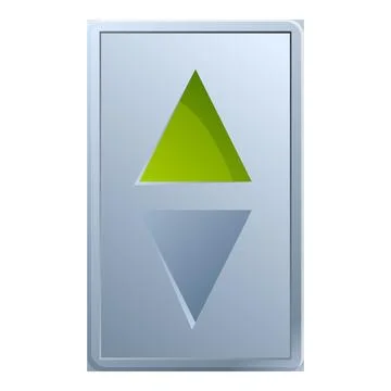 Modern elevator going up button panel Stock Illustration