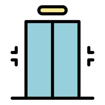 Modern elevator icon color outline vector Ilustración de archivo