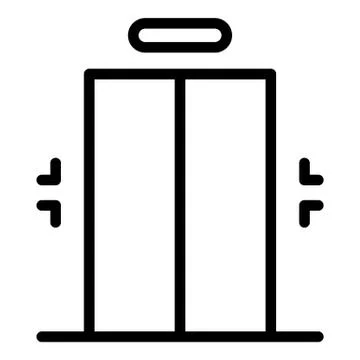 Modern elevator icon, outline style Ilustración de archivo