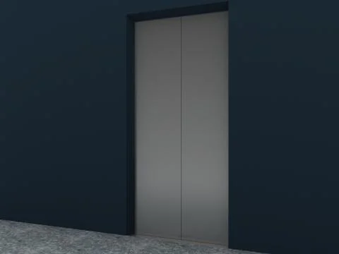 Modern elevator interior and exterior Ilustración de archivo