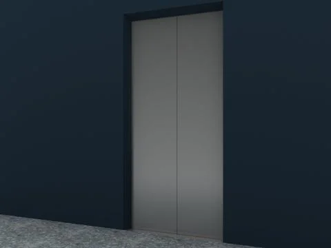 Modern Elevator Interior and Exterior Stock Illustration