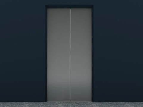 Modern Elevator Interior and Exterior Stock Illustration