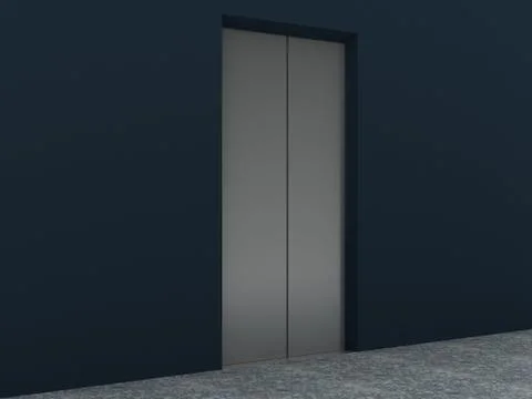 Modern Elevator Interior and Exterior Stock Illustration