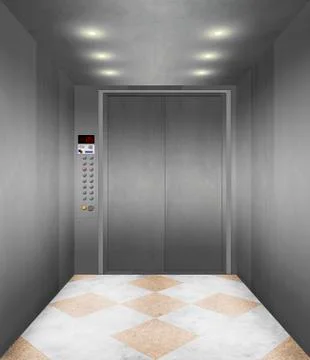 Modern elevator interior Ilustración de archivo