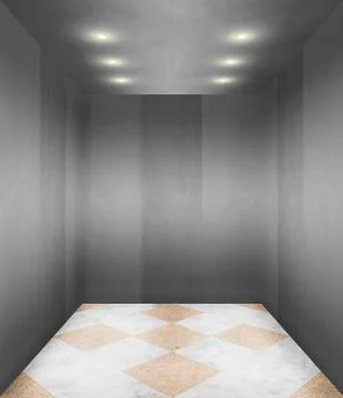 Modern elevator interior Ilustración de archivo