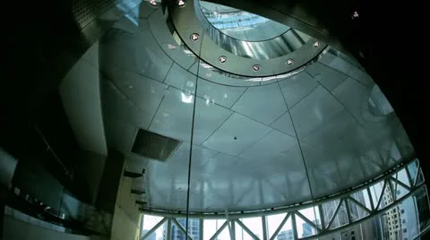 Modern Elevator in motion Dubai business district, UAE Stock Footage 21998538