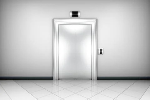 Modern elevator with open doors Stock Illustration